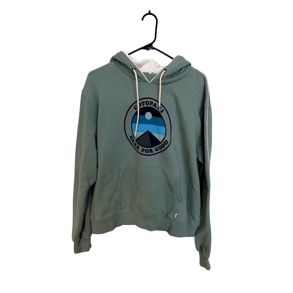 Cotopaxi Sunny Side Gear For Good Hoodie Sage Green Organic Cotton Medium